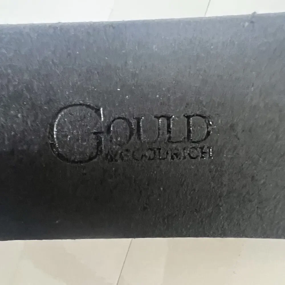NEW Gould & Goodrich Mens Size 32 Black Leather Belt Brass Buckle USA